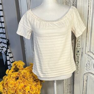 Madewell 100% cotton size medium Cream Short Sleeve Women's Top